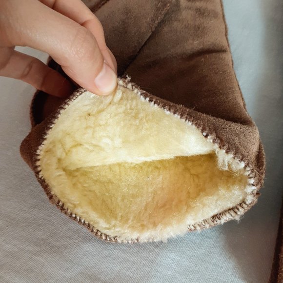 Brown suede gloves - Picture 4 of 7